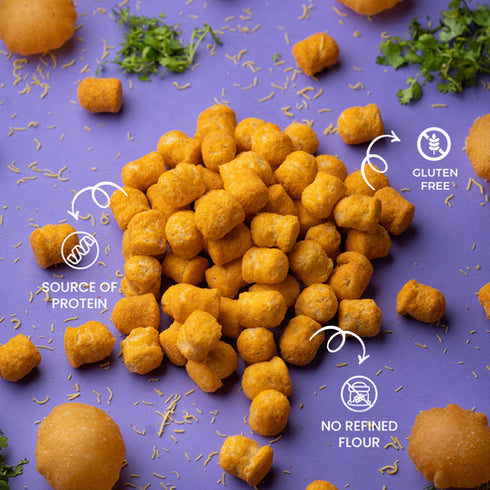 Snackible Dahi Papdi Chaat Quinoa Puffs